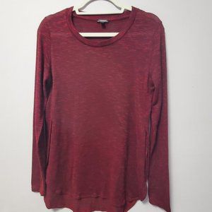 Hannah knit top  Dark red, burgandy, black  Size S